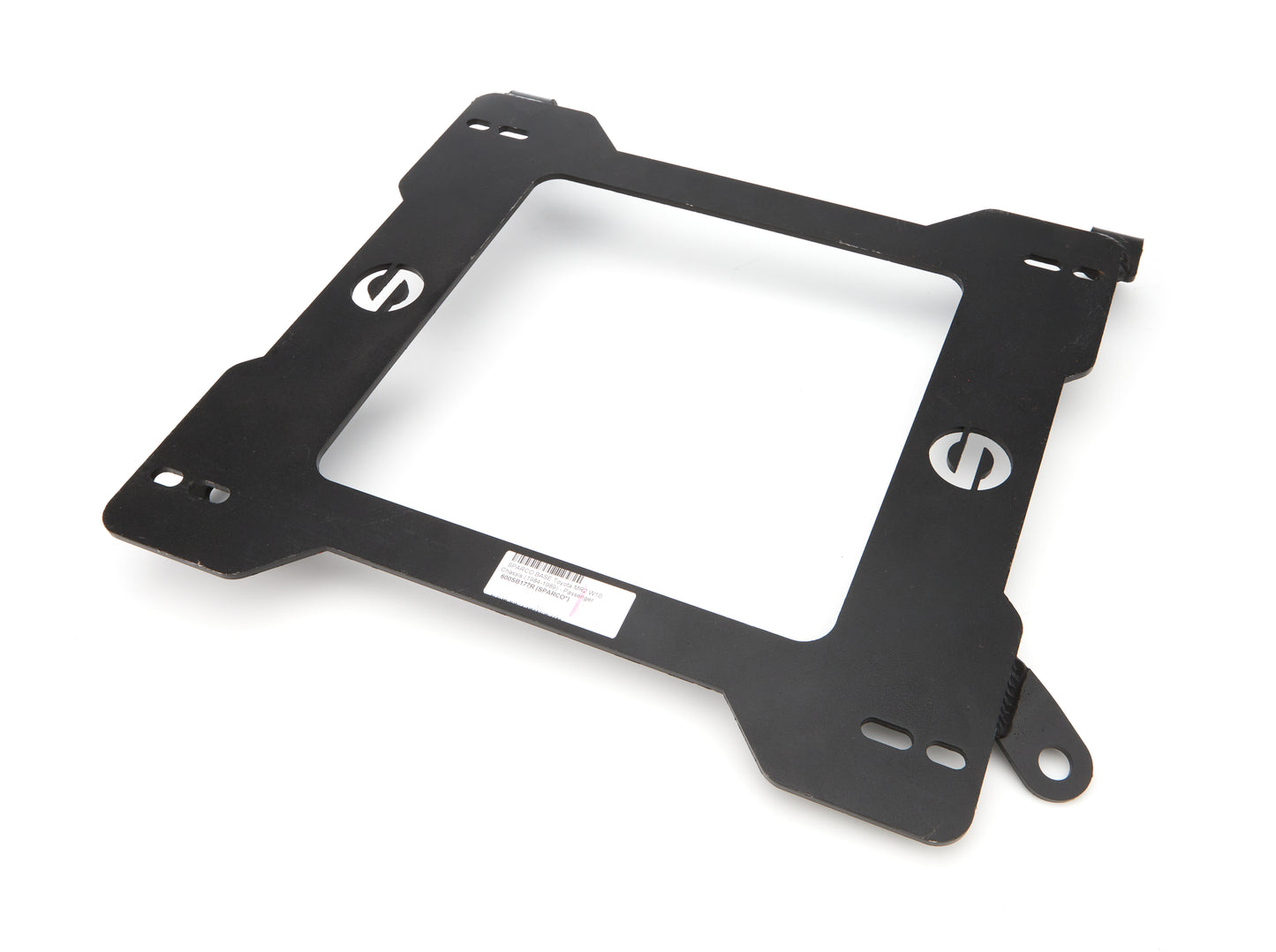 Sparco Seat Adapter Bracket - 600 Series - Sparco to Passenger Side Toyota MR2 1984-89 - Steel - Black Powder Coat -