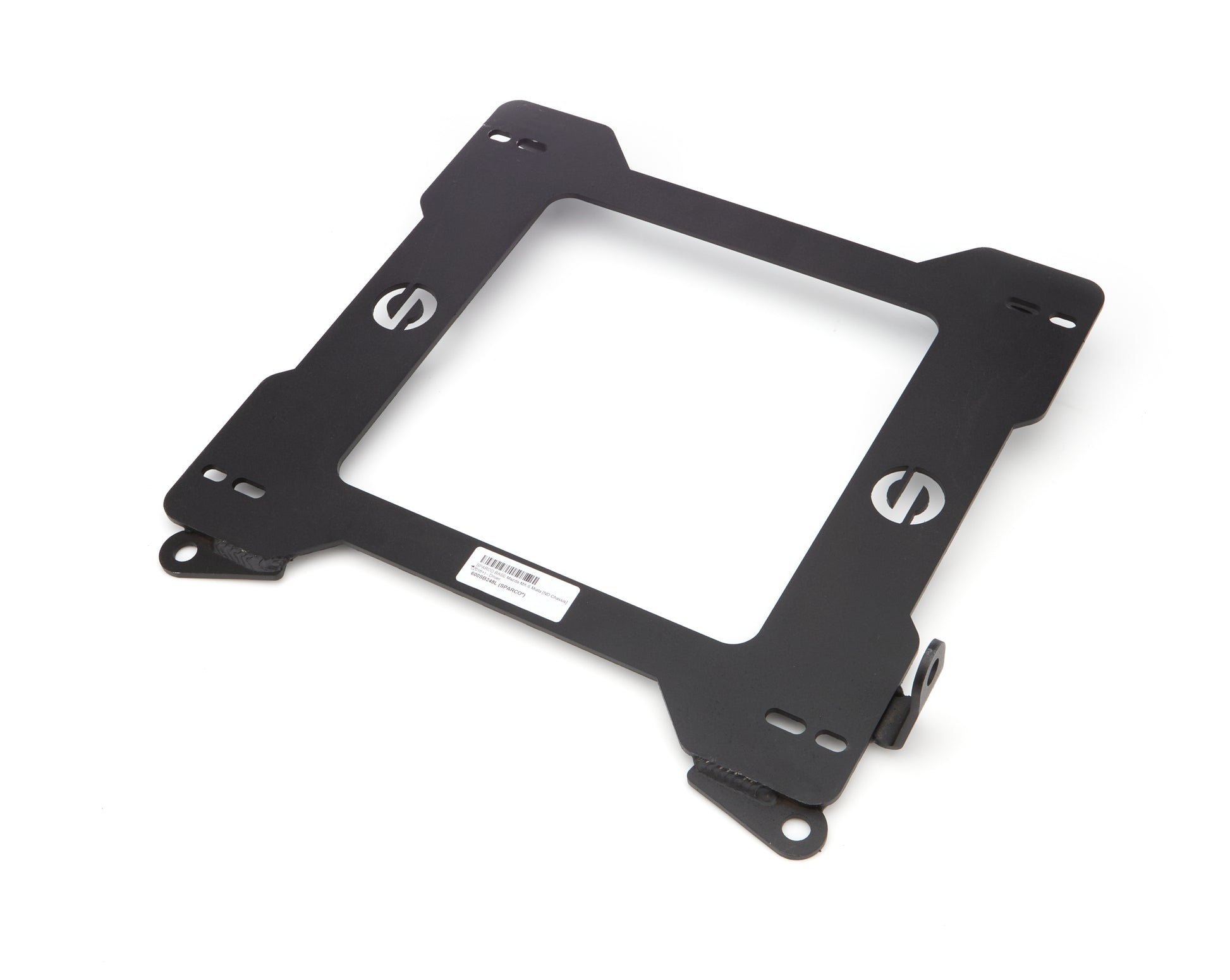 Sparco Seat Adapter Bracket - 600 Series - Sparco to Driver Side Mazda Miata 2016-22 - Steel - Black Powder Coat - Each