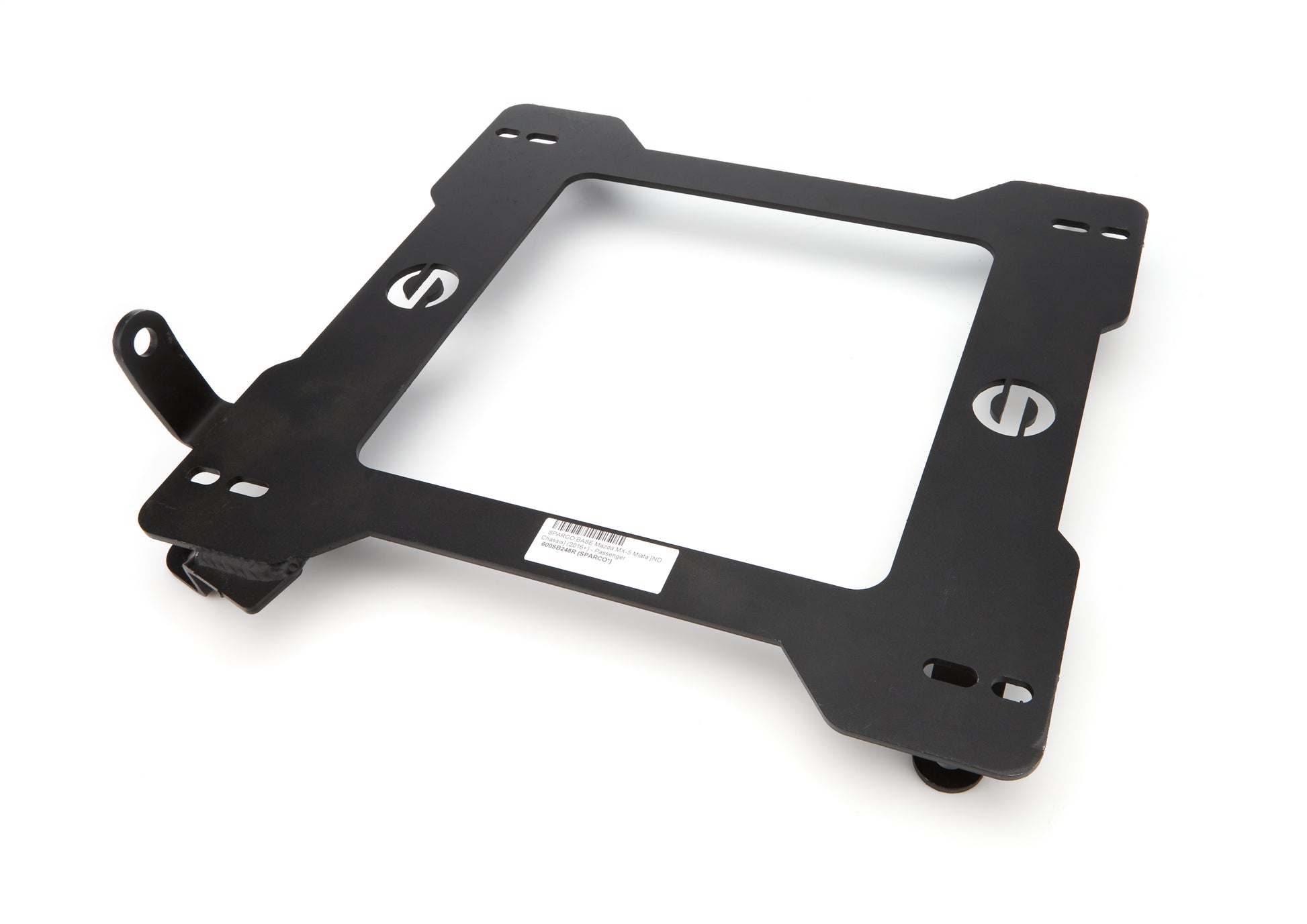 Sparco Seat Adapter Bracket - 600 Series - Sparco to Passenger Side Mazda Miata 2016-22 - Steel - Black Powder Coat -