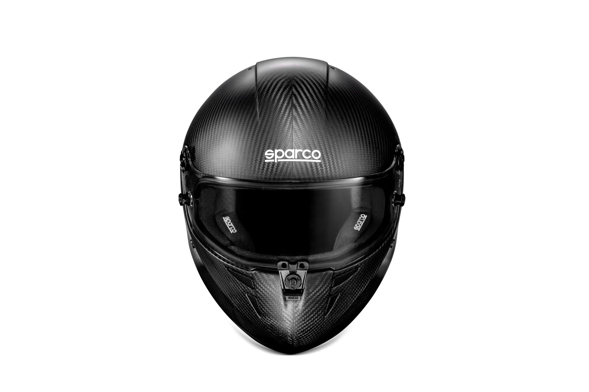 Sparco Helmet - Stealth RF Carbon - Full Face - FIA Approved - Snell SA2025 - Head and Neck Support Ready - Carbon