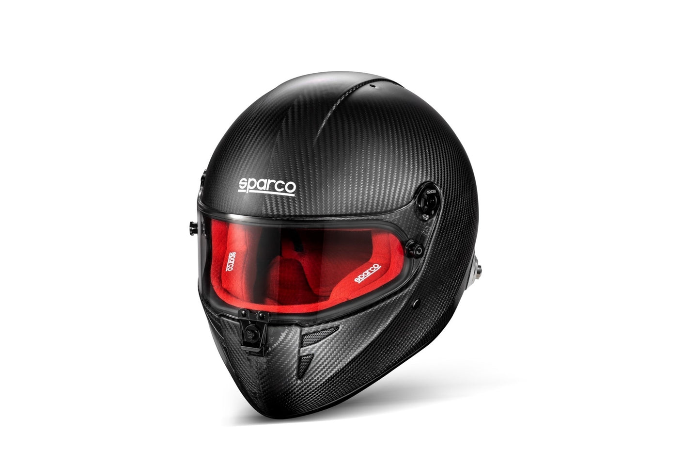 Sparco Helmet - Stealth RF Carbon - Full Face - FIA Approved - Snell SA2025 - Head and Neck Support Read - Carbon