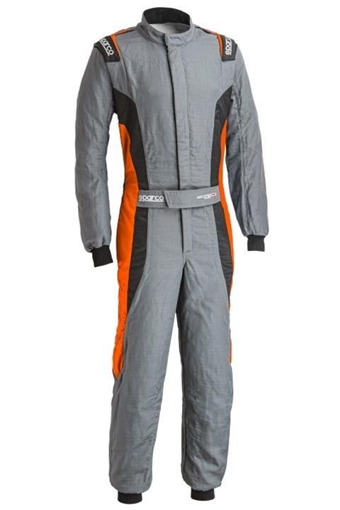 Sparco Driving Suit - Victory Pro - 1-Piece - SFI 3.2A/5 - FIA Approved - Single Layer - Fire Retardant Fabric - Gray
