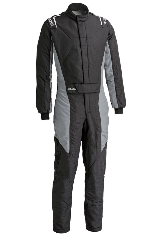 Sparco Driving Suit - Stint - 1-Piece - SFI 3.2A/5 - Double Layer - Aramid / Nomex - Black / Gray - X-Large - Each