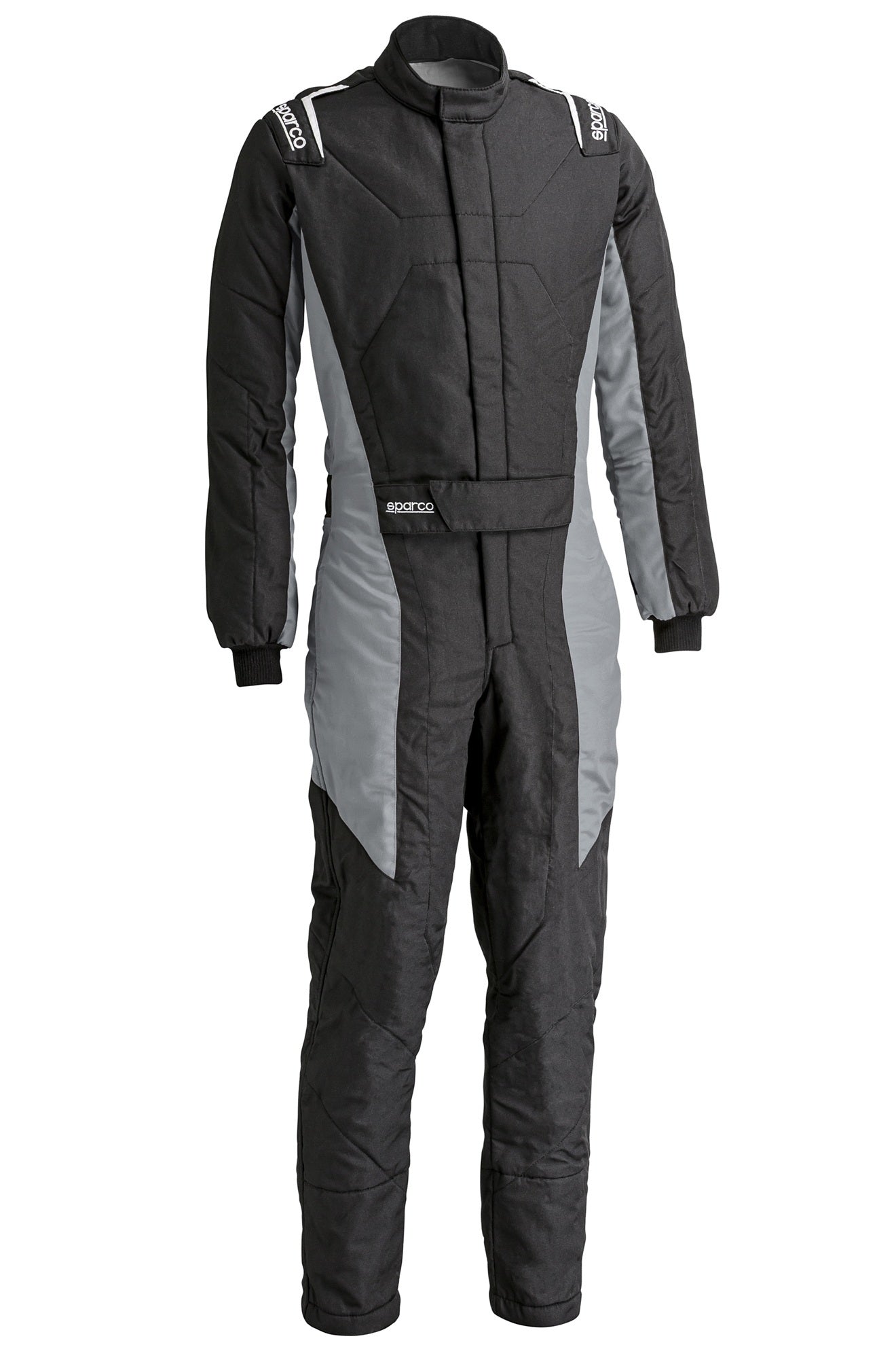 Sparco Driving Suit - Stint - 1-Piece - SFI 3.2A/5 - Double Layer - Aramid / Nomex - Black / Gray - 2X-Large - Each