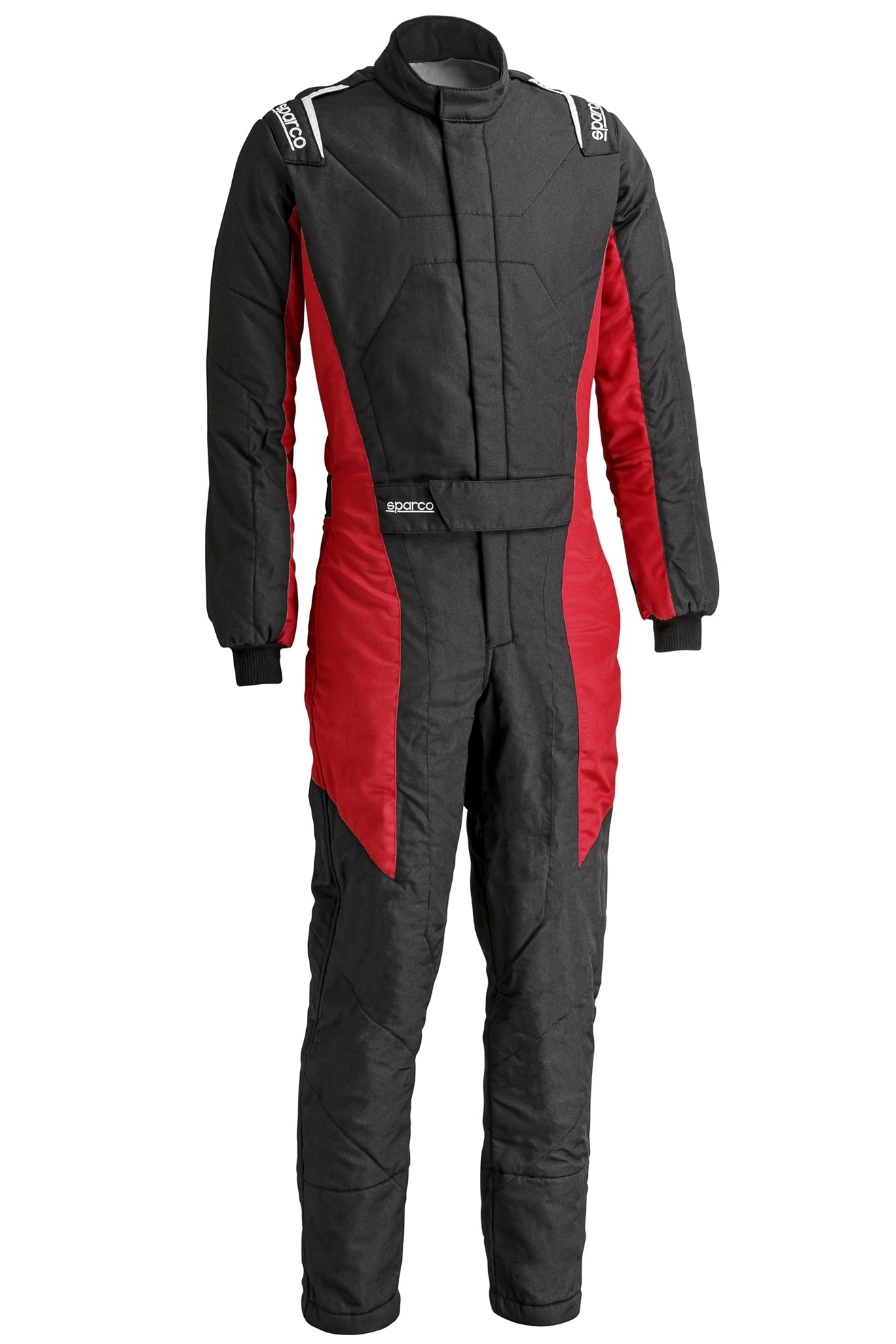Sparco Driving Suit - Stint - 1-Piece - SFI 3.2A/5 - Double Layer - Aramid / Nomex - Black / Red - Large/X-Large - Each