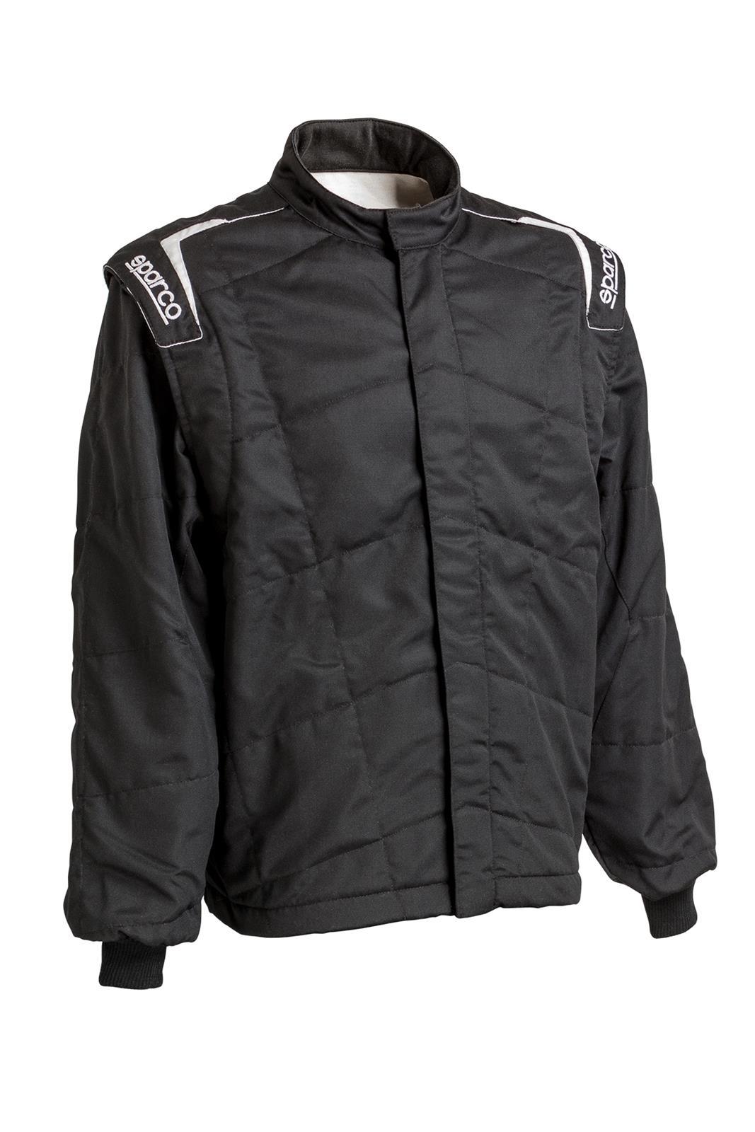 Sparco Driving Jacket - Stint - SFI 3.2A/5 - Double Layer - Aramid / Nomex - Black - 2X-Large - Each