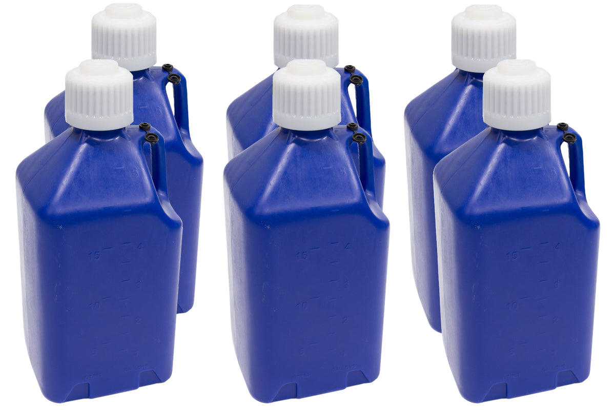 Scribner Utility Jug - 5 gal - 9.5 x 9.5 x 21.75 in Tall - Gasket Seal Cap - Flip-Up Vent - Square - Plastic - Dark