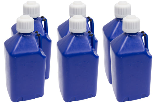 Scribner Utility Jug - 5 gal - 9.5 x 9.5 x 21.75 in Tall - Gasket Seal Cap - Flip-Up Vent - Square - Plastic - Dark