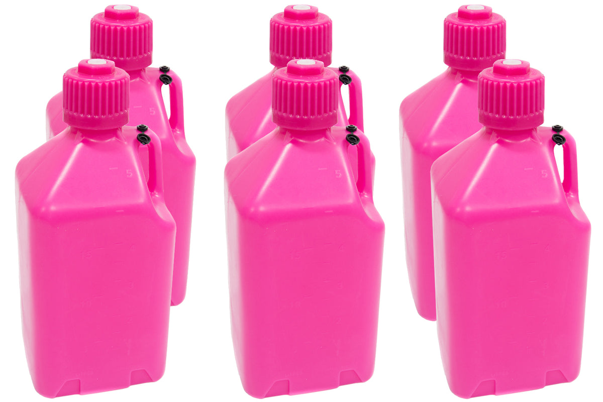 Scribner Utility Jug - 5 gal - 9.5 x 9.5 x 21.75 in Tall - Gasket Seal Cap - Flip-Up Vent - Square - Plastic - Glow