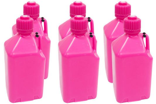 Scribner Utility Jug - 5 gal - 9.5 x 9.5 x 21.75 in Tall - Gasket Seal Cap - Flip-Up Vent - Square - Plastic - Glow