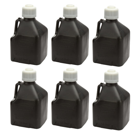 Scribner Utility Jug - 3 gal - 9.5 x 9.5 x 16 in Tall - Gasket Seal Cap - Flip-Up Vent - Square - Plastic - Black -