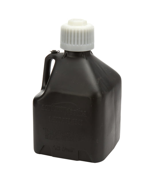 Scribner Utility Jug - 3 gal - 9.5 x 9.5 x 16 in Tall - Gasket Seal Cap - Flip-Up Vent - Square - Plastic - Black - Each