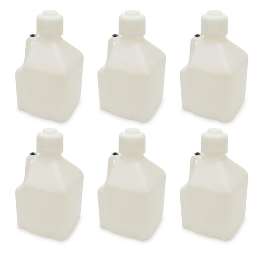 Scribner Utility Jug - 3 gal - 9.5 x 9.5 x 16 in Tall - Gasket Seal Cap - Flip-Up Vent - Square - Plastic - White -