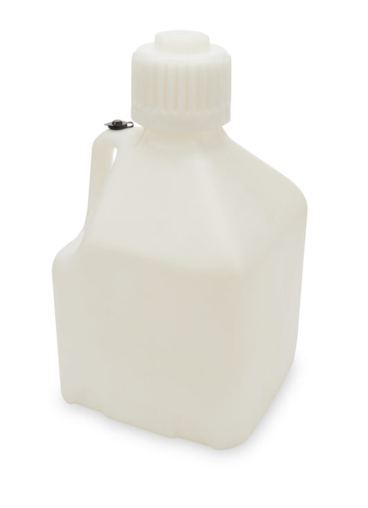 Scribner Utility Jug - 3 gal - 9.5 x 9.5 x 16 in Tall - Gasket Seal Cap - Flip-Up Vent - Square - Plastic - White - Each