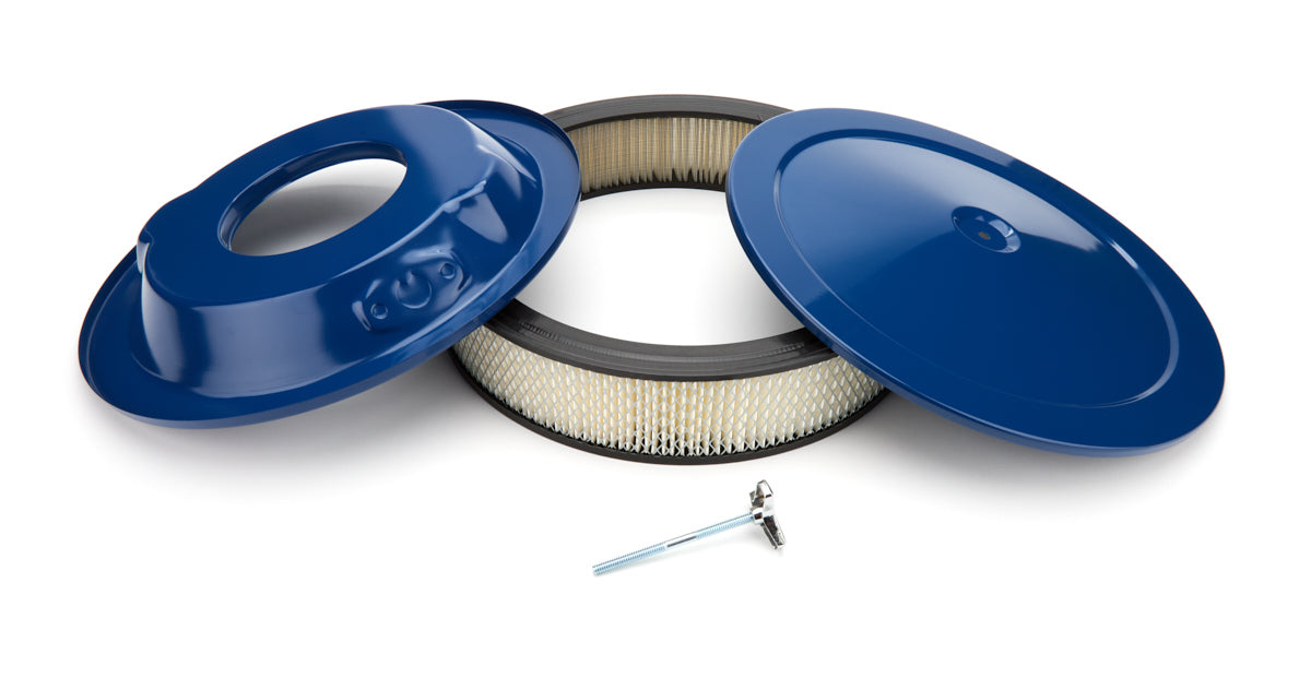 Specialty Products Company Air Cleaner Assembly - 14 in Round - 3 in Element - 5-1/8 in Carb Flange - Dropped Base -