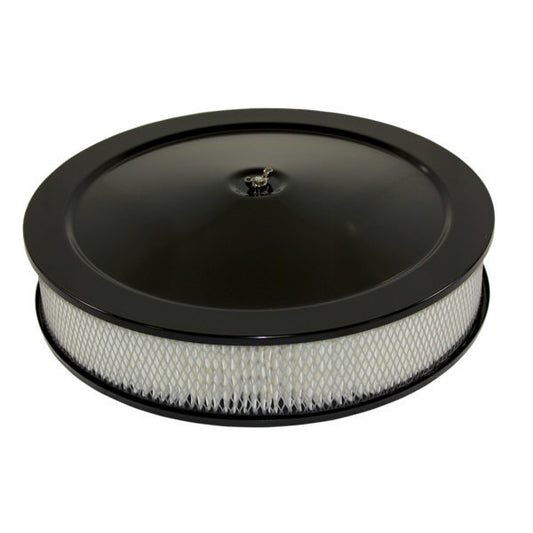 Specialty Products Company Air Cleaner Assembly - 14 in Round - 3 in Element - 5-1/8 in Carb Flange - Flat Base -