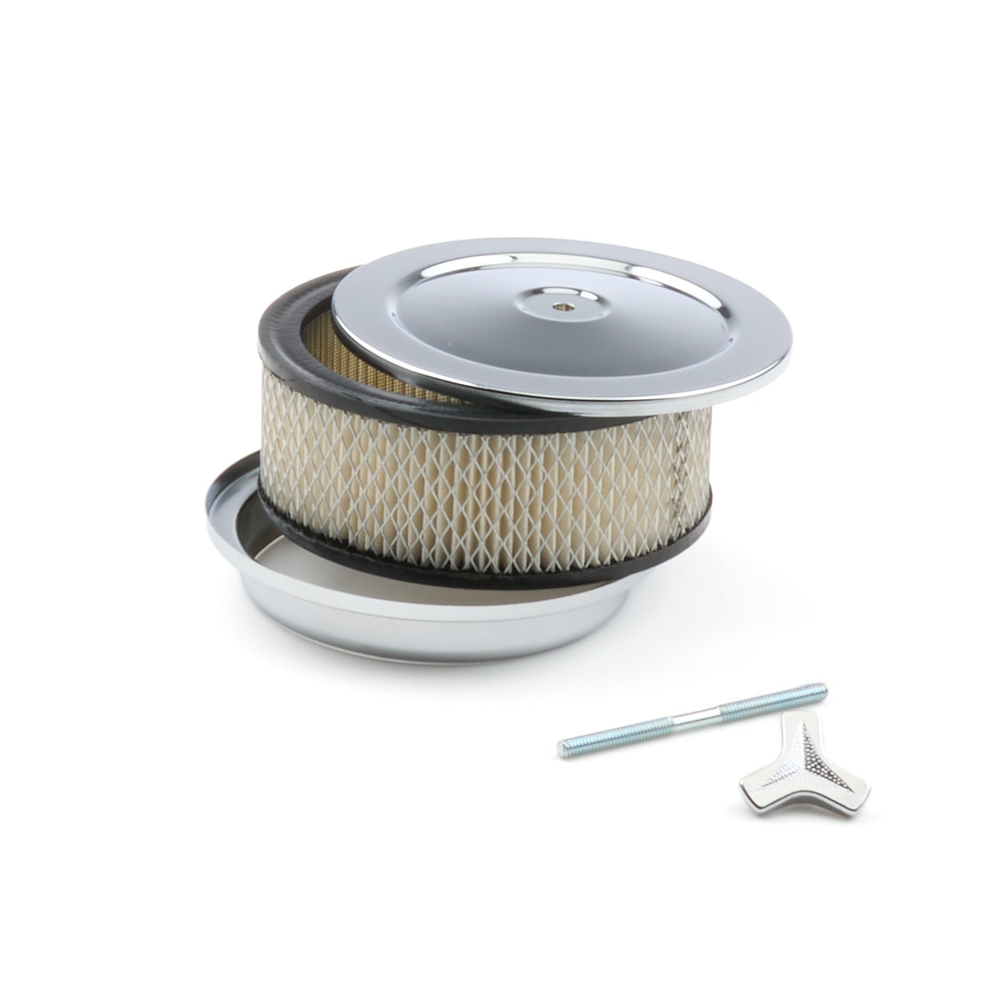 Specialty Products Company Air Cleaner Assembly - 6.5 in Round - 2.5 in Element - 5-1/8 in Carb Flange - Raised Base -