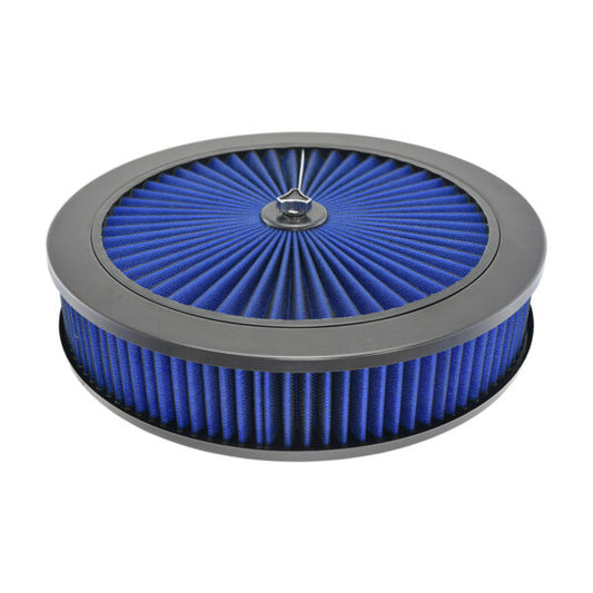Specialty Products Company Air Cleaner Assembly - 14 in Round - 3 in Element - 5-1/8 in Carb Flange - Filtered Top -
