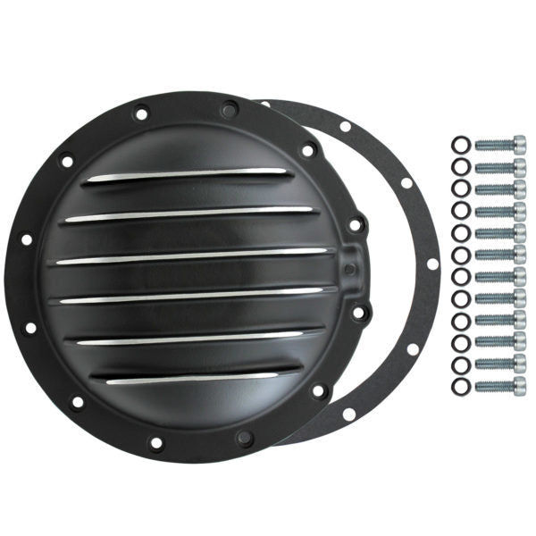 Specialty Products Company Differential Cover - Aluminum - Black Powder Coat / Machined Fins - Jeep 12 Bolt - Jeep AMC