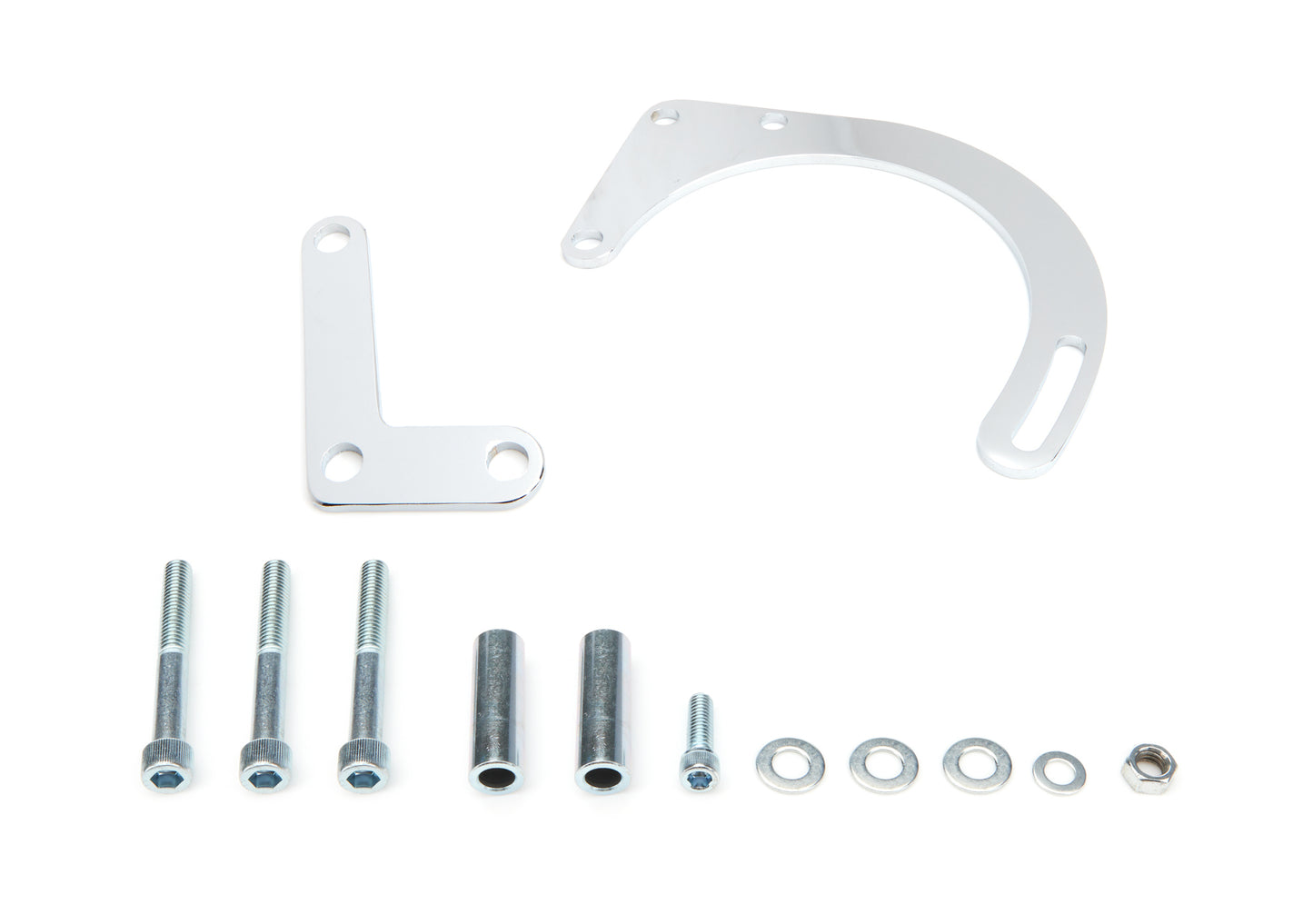 Specialty Products Company Alternator Bracket - Driver Side - Low Mount - Block Mount - Steel - Chrome - Short Water