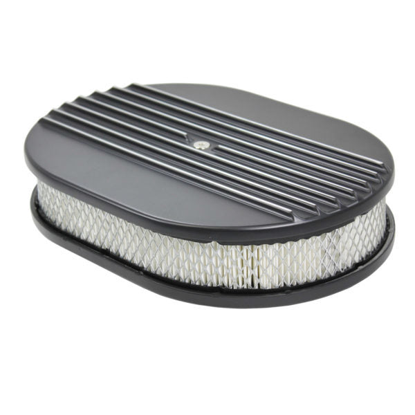 Specialty Products Company Air Cleaner Assembly - 12 in Oval - 2 in Element - 5-1/8 in Carb Flange - Flat Base - Half