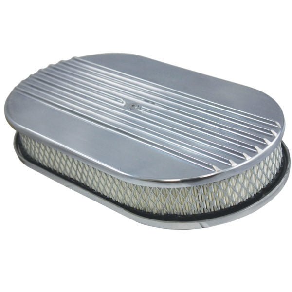 Specialty Products Company Air Cleaner Assembly - 15 in Oval - 2 in Element - 5-1/8 in Carb Flange - Flat Base - Half