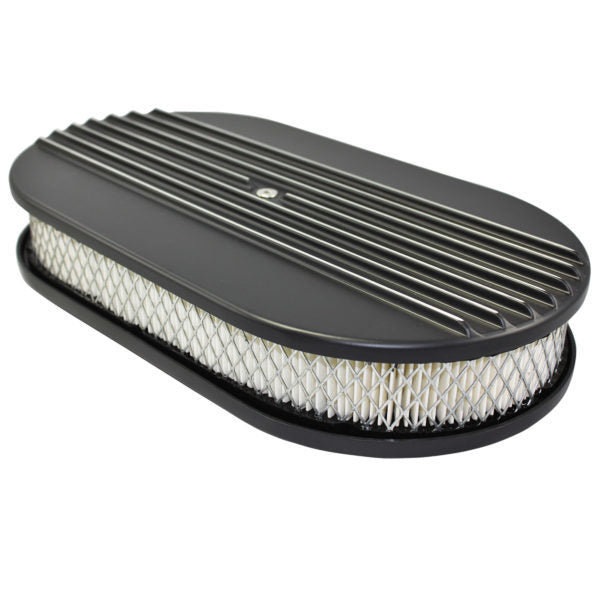 Specialty Products Company Air Cleaner Assembly - 15 in Oval - 2 in Element - 5-1/8 in Carb Flange - Flat Base - Half