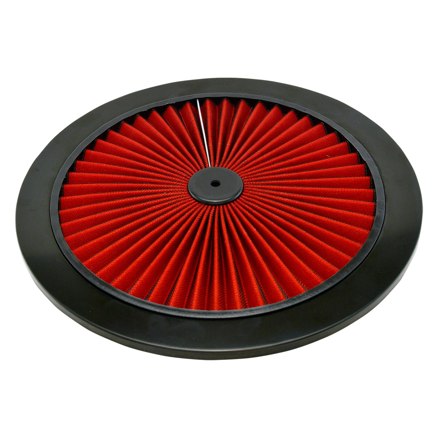 Specialty Products Company Air Cleaner Lid - 14 in Round - Filtered - Red Filter - Steel - Black Paint - Each
