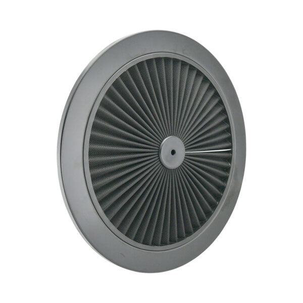 Specialty Products Company Air Cleaner Lid - 14 in Round - Filtered - Black Filter - Steel - Black Paint - Each