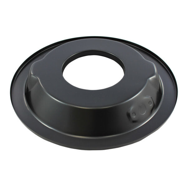 Specialty Products Company Air Cleaner Base - 14 in Round - 5-1/8 in Carb Flange - Dropped Base - Steel - Black Paint