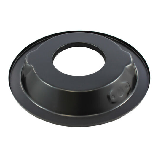 Specialty Products Company Air Cleaner Base - 14 in Round - 5-1/8 in Carb Flange - Dropped Base - Steel - Black Paint