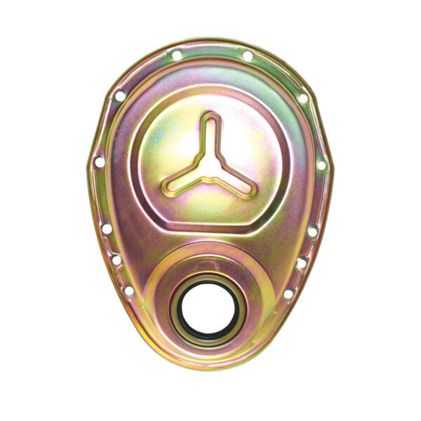 Specialty Products Company Timing Cover - 1-Piece - Steel - Cadmium - Small Block Chevy - Each