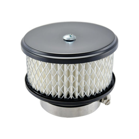 Specialty Products Company Air Cleaner Assembly - 4 in Round - 2 in Element - 2-5/8 in Carb Flange - Flat Base - Steel