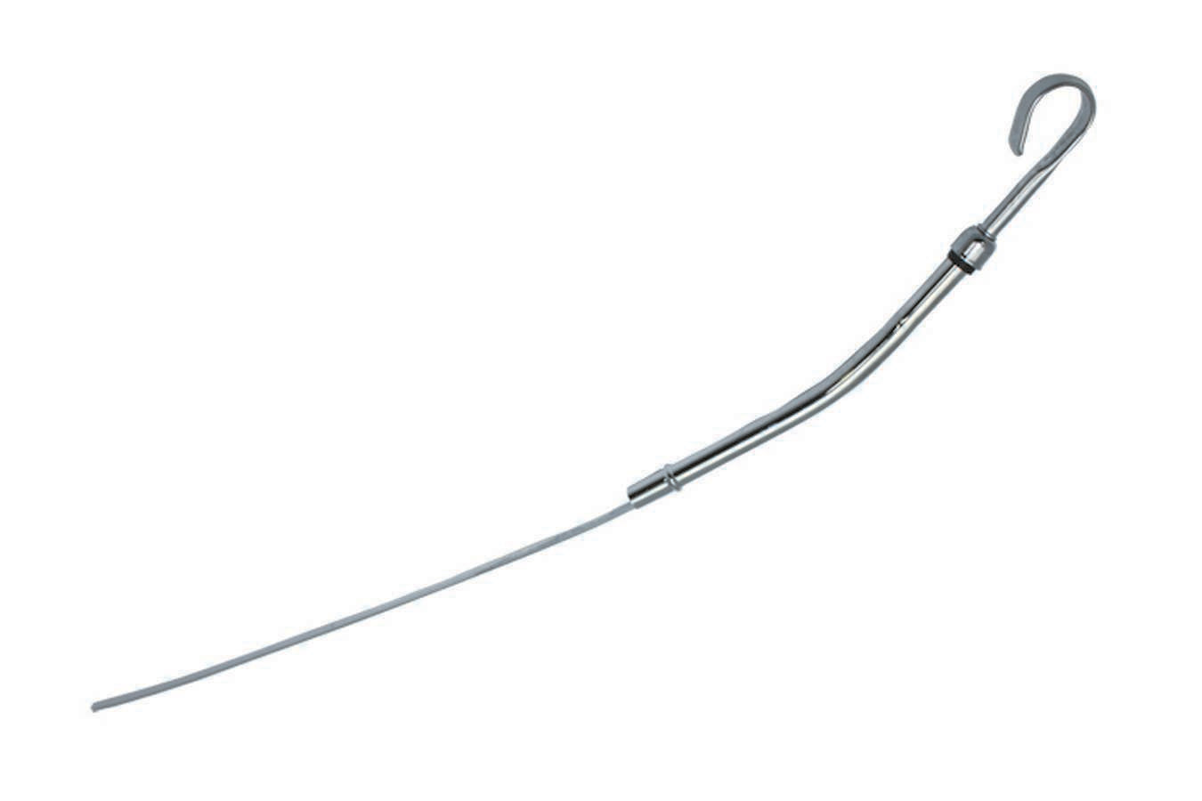 Specialty Products Company Engine Oil Dipstick - Solid Tube - Block Mount - 19 in Long - Steel - Chrome - Small Block