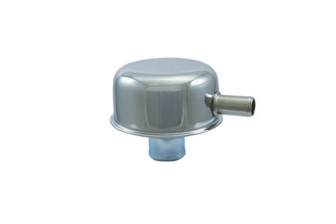 Specialty Products Company Breather - Push-In - Round - 1 in Hose - 1/2 in Hose Barb - Steel - Chrome - Each