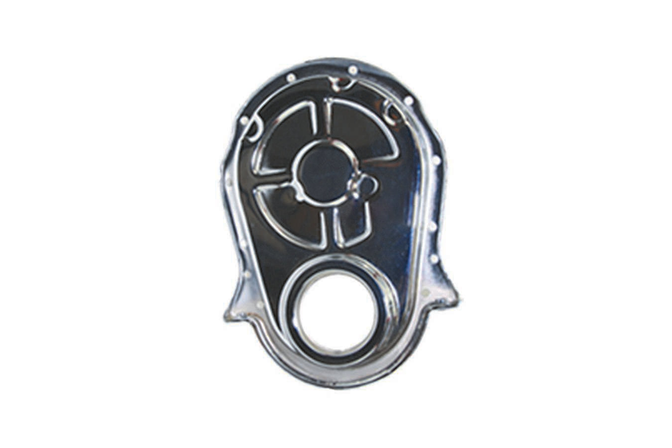 Specialty Products Company Timing Cover - 1-Piece - Steel - Chrome - Big Block Chevy - Each