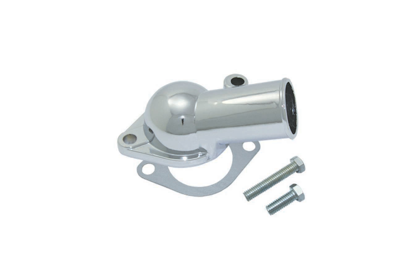 Specialty Products Company Water Neck - 75 Degree - 1-1/2 in ID Hose - Hardware Included - Steel - Chrome - Chevy V8 -