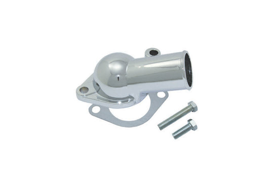 Specialty Products Company Water Neck - 75 Degree - 1-1/2 in ID Hose - Hardware Included - Steel - Chrome - Chevy V8 -