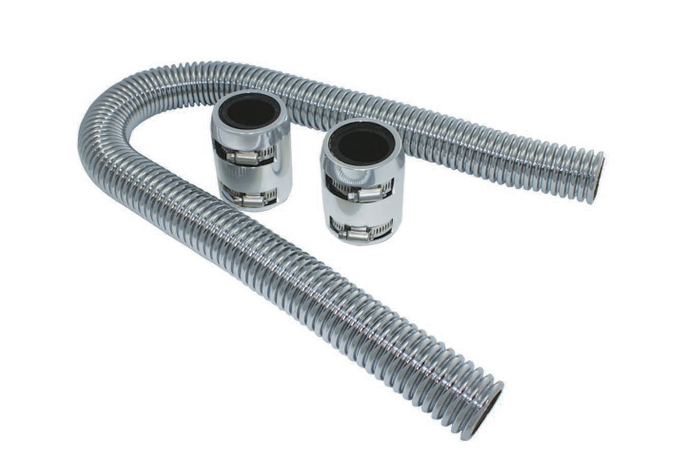 Specialty Products Company Radiator Hose Kit - 36 in Long - Polished End Caps - Stainless - Chrome - Kit
