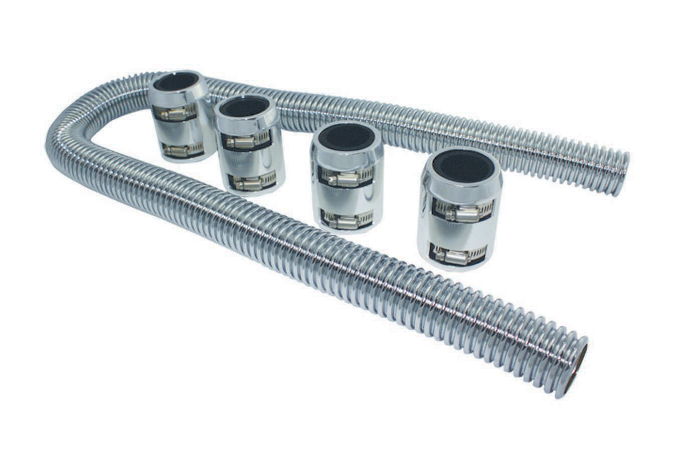 Specialty Products Company Radiator Hose Kit - 48 in Long - Polished End Caps - Stainless - Chrome - Kit