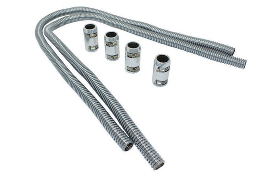 Specialty Products Company Radiator Hose Kit - 44 in Long - Polished End Caps - Stainless - Chrome - Kit