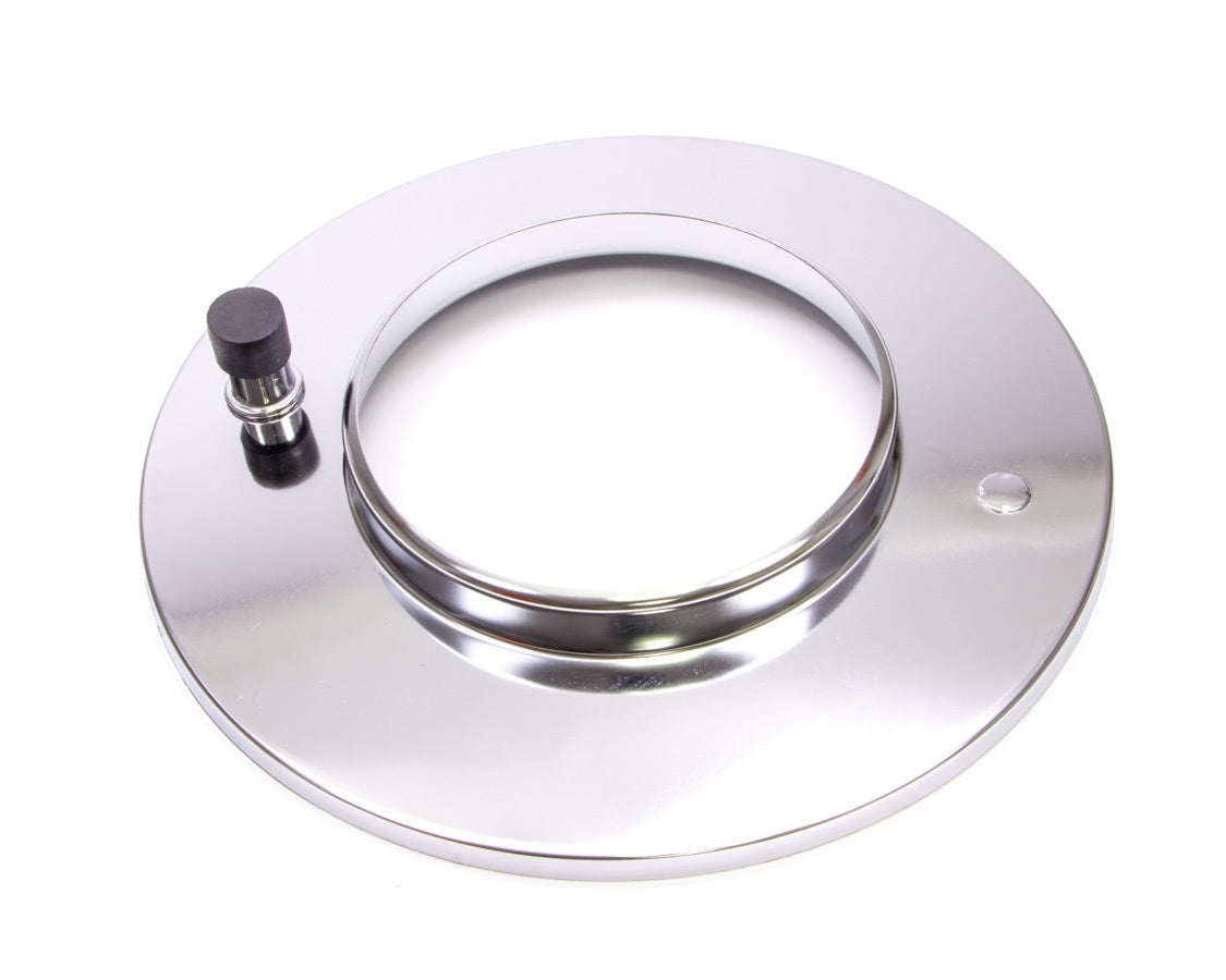 Specialty Products Company Air Cleaner Base - 10 in Round - 5-1/8 in Carb Flange - Flat Base - Steel - Chrome - Each