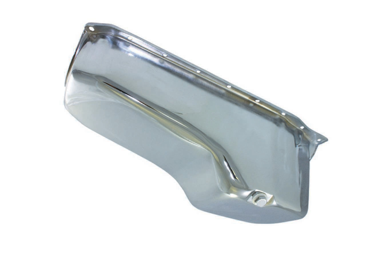 Specialty Products Company Engine Oil Pan - Rear Sump - 4 qt - Stock Depth - Steel - Chrome - 1-Piece Seal - Small