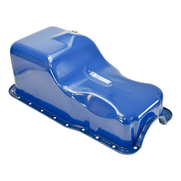 Specialty Products Company Engine Oil Pan - Front Sump - Stock Capacity - Stock Depth - Steel - Blue Paint - Small
