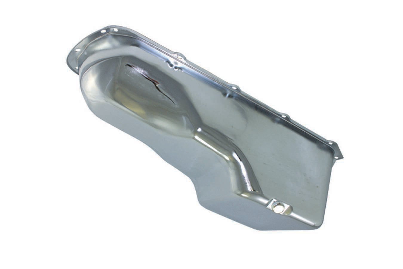 Specialty Products Company Engine Oil Pan - Rear Sump - Stock Capacity - Stock Depth - Steel - Chrome - Pontiac V8 -
