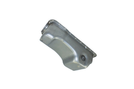 Specialty Products Company Engine Oil Pan - Dual Sump - Stock Capacity - Stock Depth - Steel - Natural - Small Block