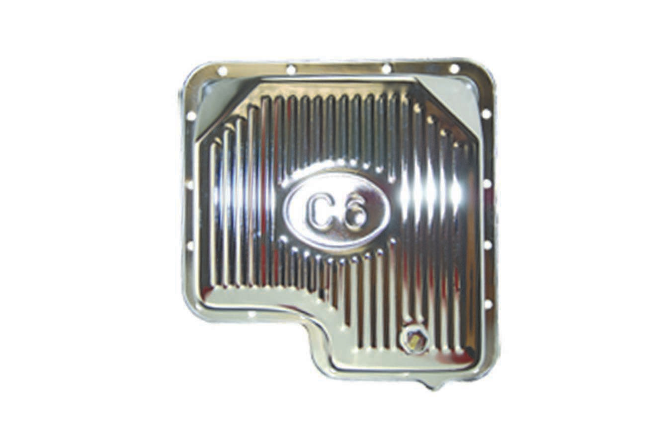 Specialty Products Company Transmission Pan - Stock Sump - Ribbed - Steel - Chrome - C6 - Each