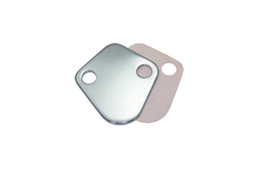 Specialty Products Company Fuel Pump Mounting Plate - Gasket Included - Steel - Chrome Plated - Big Block Chevy - Each