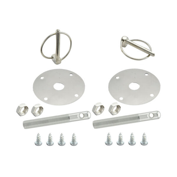 Specialty Products Company Hood Pin - 0.5 in OD x 4 in Long - 2.25 in OD Scuff Plates - 0.188 in Torsion Clips -