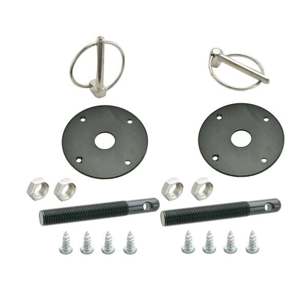 Specialty Products Company Hood Pin - 0.5 in OD x 4 in Long - 2.25 in OD Scuff Plates - 0.188 in Torsion Clips -